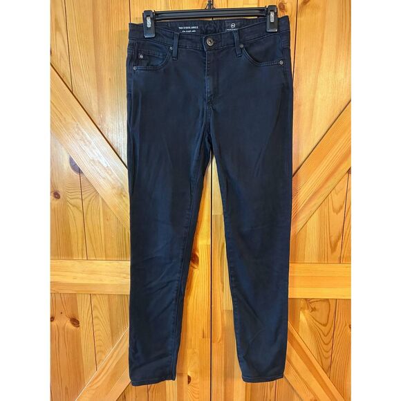 AG Adriano Goldschmied Black Stevie Ankle Slim Straight Ankle Jeans Size 26R (89 - Picture 1 of 8